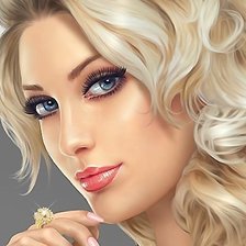 Схема вышивки «Девушка»