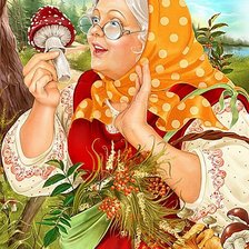 Схема вышивки «за грибами»