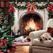 Схема вышивки «Fireplace»