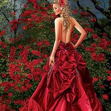 Схема вышивки «Девушка»