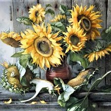 Схема вышивки «ПОДСОЛНУХИ»