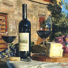 Схема вышивки «натюрморт с вином»