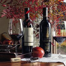 Схема вышивки «натюрморт с вином»