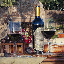 Схема вышивки «натюрморт с вином»