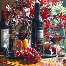 Схема вышивки «натюрморт с вином»