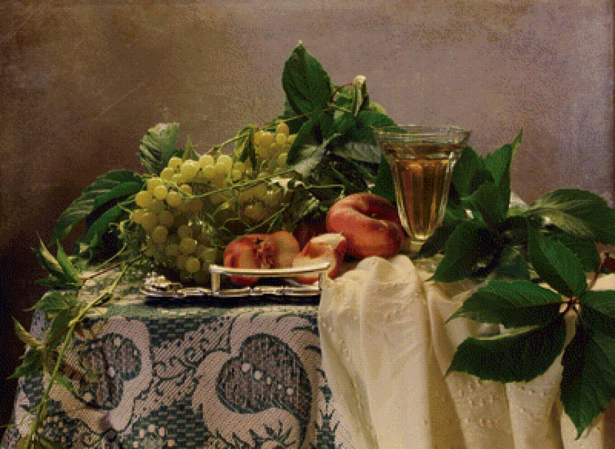 натюрморт с вином - бокал, вино - предпросмотр