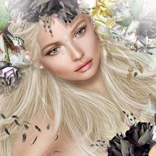 Схема вышивки «Девушка»