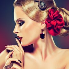 Схема вышивки «Девушка»