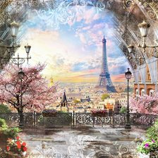 Схема вышивки «Spring in Paris»