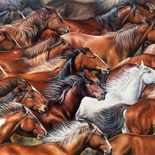 Схема вышивки «Табун»