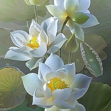 Схема вышивки «Лотосы.»