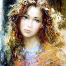 Схема вышивки «женский портрет»