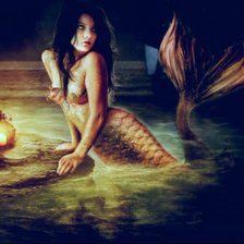 Схема вышивки «Русалка у фонаря»