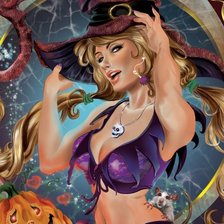 Схема вышивки «Ведьмочка»