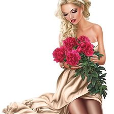 Схема вышивки «Девушка»