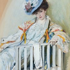 Схема вышивки «элегантная дама»