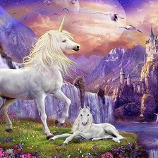 Схема вышивки «Единороги»