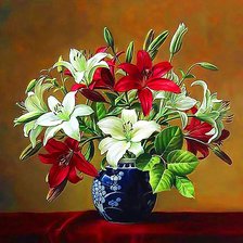 Схема вышивки «Лилии.»