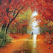 Схема вышивки «Осенний парк»