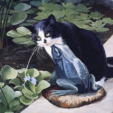 Схема вышивки «кот»