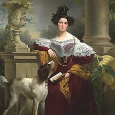 Схема вышивки «дама с собакой»