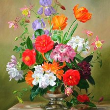 Схема вышивки «летний букет»