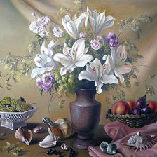 Схема вышивки «букет лилий»