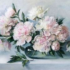 Схема вышивки «акварельные пионы»