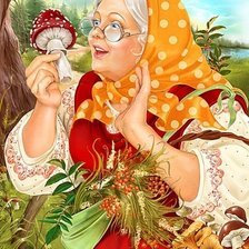 Схема вышивки «Грибное лукошко»