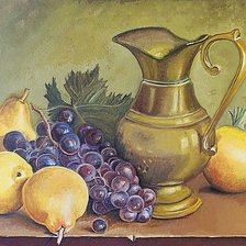 Схема вышивки «Натюрморт с кувшином и фруктами.»