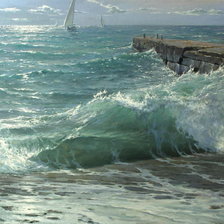 Схема вышивки «море»