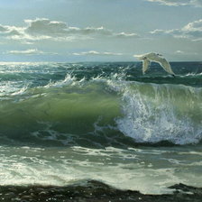 Схема вышивки «море»