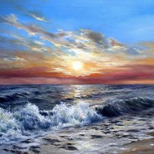 Схема вышивки «море»