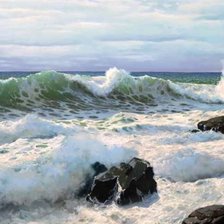 Схема вышивки «море»