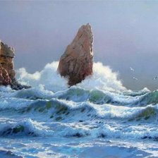 Схема вышивки «шторм»