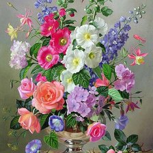 Схема вышивки «летний букет»