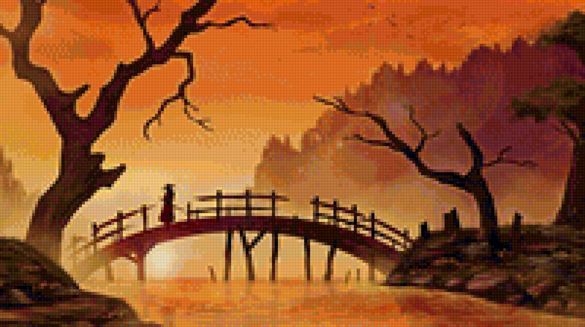 Японский рассвет - япония, рассвет, закат, пейзаж - предпросмотр