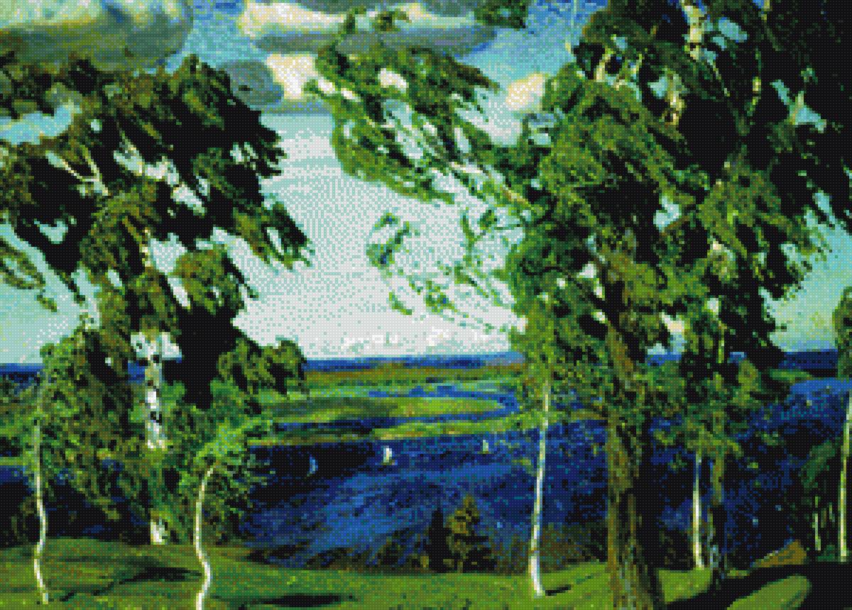 зеленый шум - рылов, березы, ветер - предпросмотр