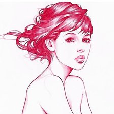 Схема вышивки «Девушка»