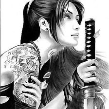 Схема вышивки «Девушка»