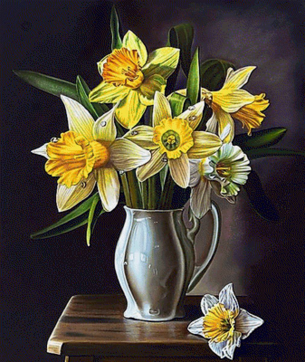 Натюрморт. - цветы, живопись., натюрморт - предпросмотр