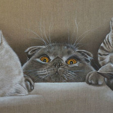 Схема вышивки «Котята»