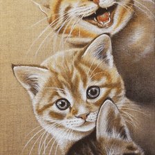 Схема вышивки «Котята»