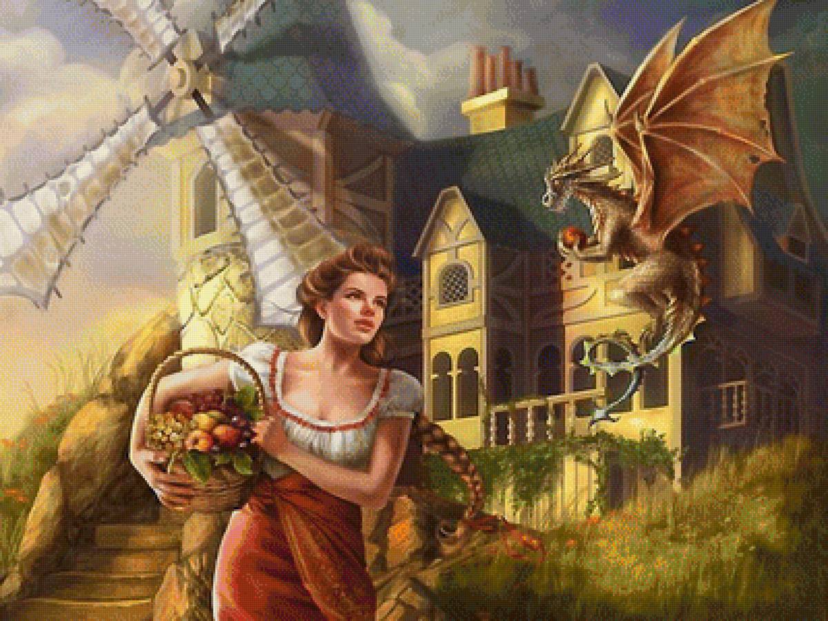 Девушка и дракон - предпросмотр