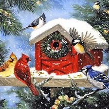 Схема вышивки «Birdhouse 4»