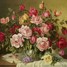 Схема вышивки «Букет в вазе»