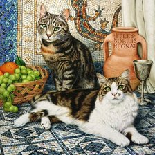 Схема вышивки «коты»