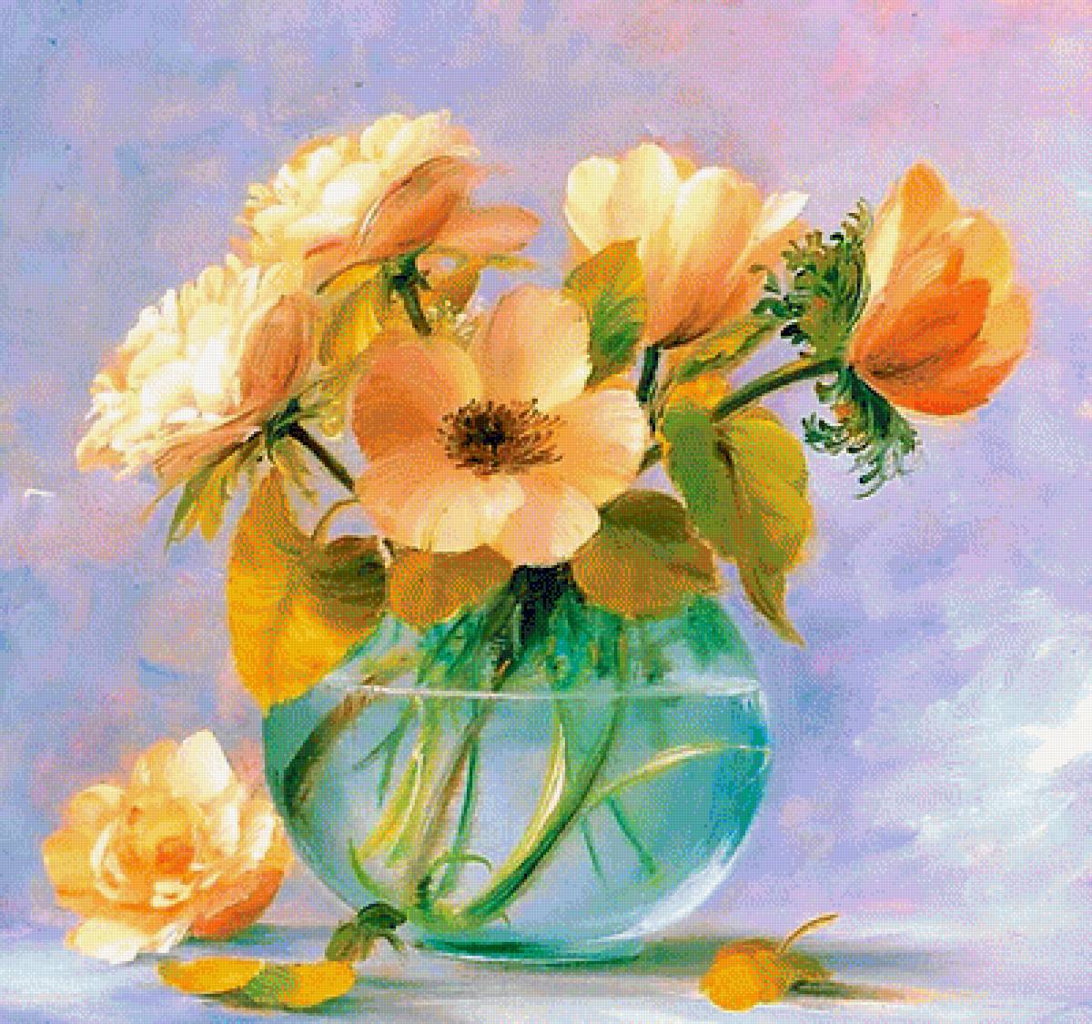 Натюрморт. - живопись., натюрморт, цветы - предпросмотр