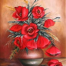 Схема вышивки «маки»