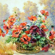 Схема вышивки «Poppies»